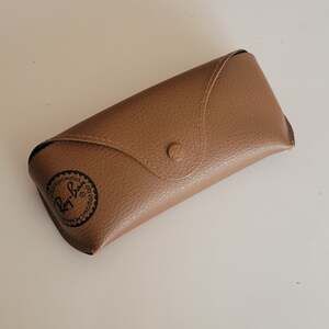 Ray-Ban faux leather sunglasses eyeglasses case brown 823